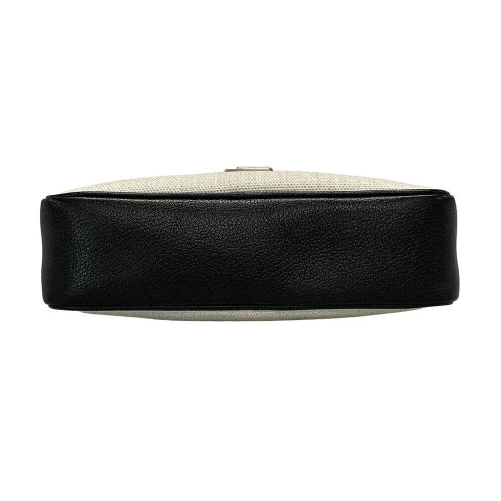 SAINT LAURENT PARIS Lou Camera Bag Cream Black Coated Canvas Leather 838-072125 - Picture 5 of 14